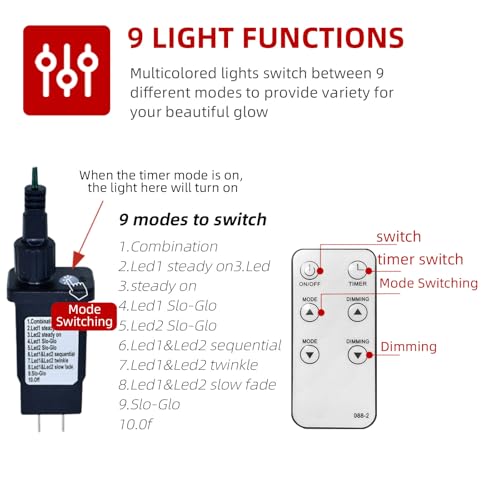 HOYECHI 48in Lighted Christmas Outdoor Wreath with 210 LEDs S99138