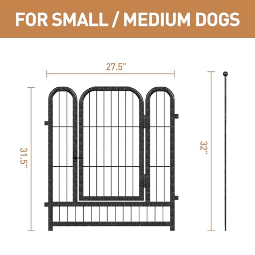 Metal Dog Playpen 40 Inch Height 16 Panels Indoor Outdoor Black-Silver W932257