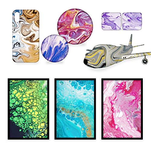 Acrylic Pouring Paint Set 34 Colors with Silicone Oil for Canvas Painting R286825