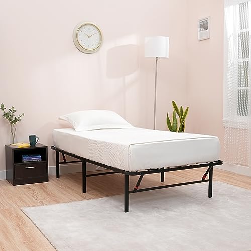 Amazon Basics Foldable Metal Bed Frame with Storage, Full Size, Black A770