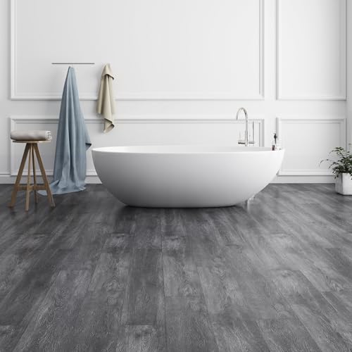ATOPOSE Peel and Stick Vinyl Flooring 36pcs 6"×36" Wood Effect Waterproof D74600
