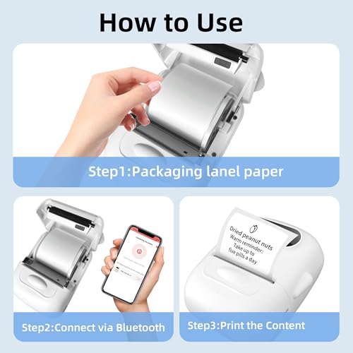 2 inch Bluetooth Label Maker with Tape, Thermal Barcode Printer I1893
