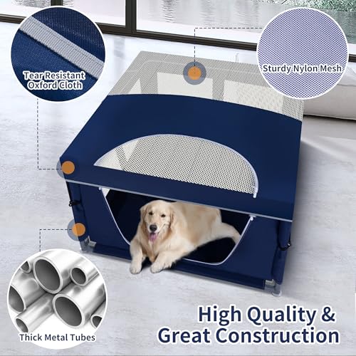 Puppy Playpen Indoor for Small Pets, 42x42x25 Inch with Gate U1971