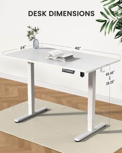 ErGear Height Adjustable Electric Standing Desk 48 x 24 Inches, Walnut S608