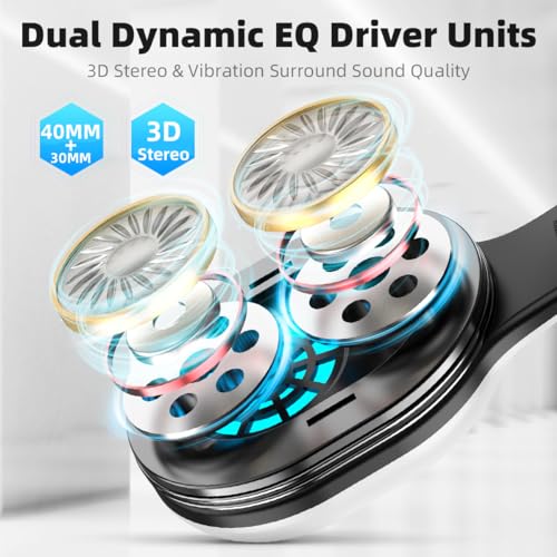 Wireless Gaming Headset for PS5, PS4, PC, Detachable Mic, White P2942