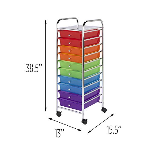 Honey-Can-Do Rolling Storage Cart with 12 Plastic Drawers J533829