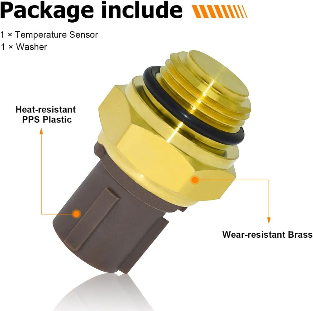 Radiator Coolant Fan Switch Water Temperature Sensor 37760-P00-003/4 Replacement for Honda R877544