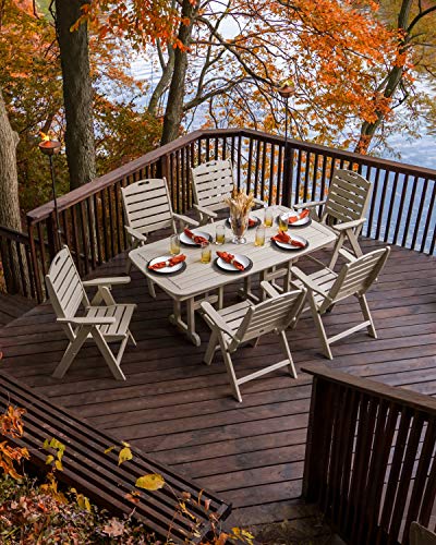 POLYWOOD Nautical 7-Piece Dining Set, Sand Z672986