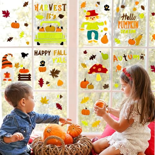 Christmas Window Clings Gel Snowflake Snowman 6-Piece Set F295752