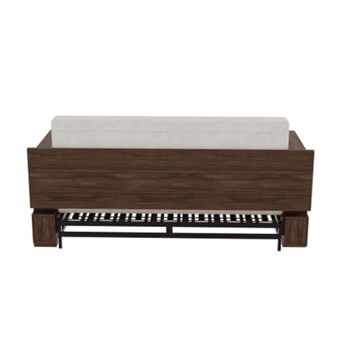 3 in 1 Convertible Sleeper Sofa Bed Loveseat with Pull Out Bed, Velvet, Beige X129463