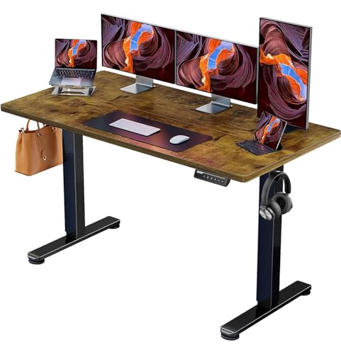 ErGear Height Adjustable Electric Standing Desk 48 x 24 Inches, Walnut S608