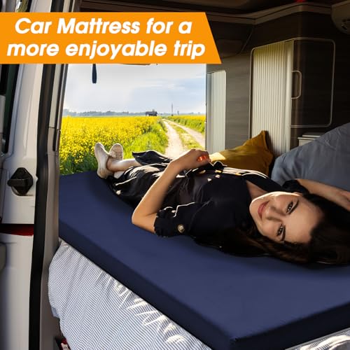 CYMULA Camping Cot Mattress 2in Memory Foam Sleeping Pad for Adults, Portable Roll Up Travel Pad R569502