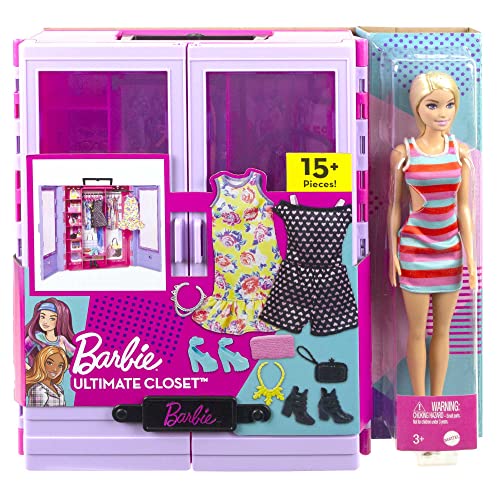 Barbie Doll & Playset, Fashionistas Ultimate Closet with Clothes & Accessories B7825