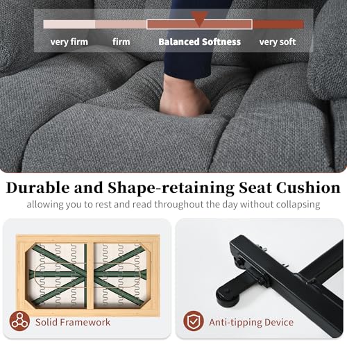 Power Lift Recliner for Elderly with Remote Control, Navy Blue P60192