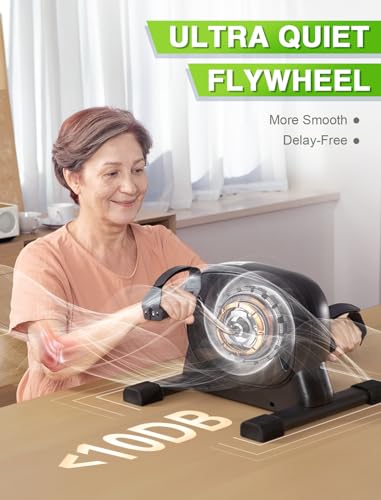 Under Desk Bike Pedal Exerciser for Arm and Leg Exercise Portable Mini Exercise Bike C6356