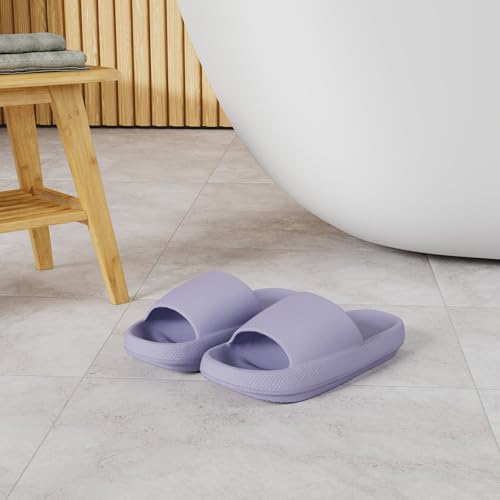 BRONAX Pillow Slippers for Women and Men, Cushioned Thick Sole B486351