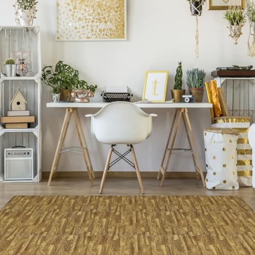 Sorbus Wood Grain EVA Interlocking Floor Mats with Borders J287