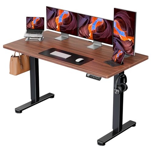 ErGear Height Adjustable Electric Standing Desk 48 x 24 Inches, Walnut S608