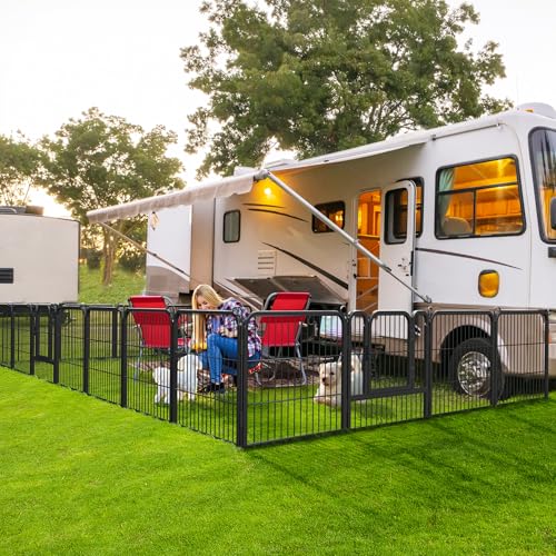 Yaheetech Dog Playpen Outdoor 40 Inch 8 Panels Metal Pet Fence I4784
