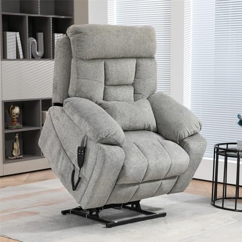Lift Chair Recliner with Massage and Heat, Heavy Duty for Seniors, Brown V12888