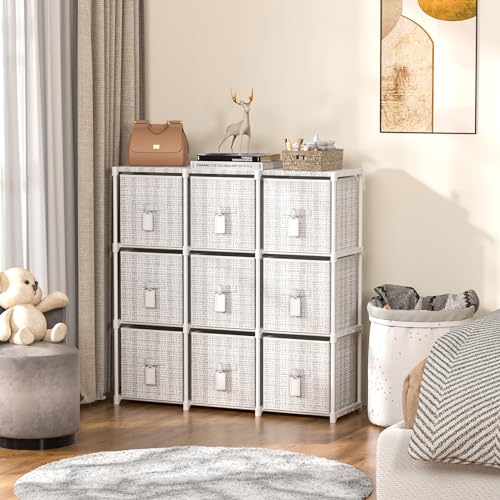 Cube Storage Organizer with 6 Printed Bins and Labels Y73983