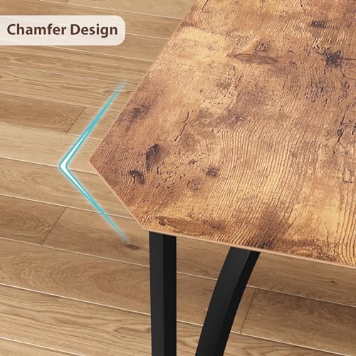 GAOMON Dining Table Set for 2 with Cushion Seats, Rustic Brown L77092