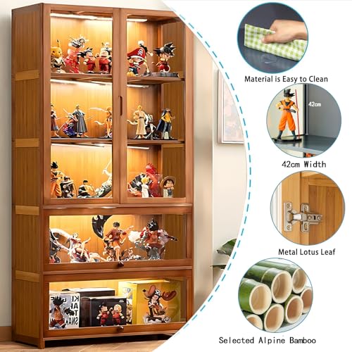 5 Tier Curio Display Cabinet with Acrylic Glass Door U3200