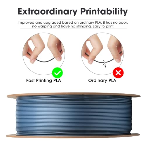 eSUN PLA Basic Filament 1.75mm, 3D Printer Filament, 1KG Spool, Black B3638