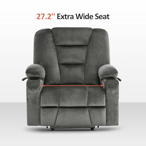 MCombo Small Power Lift Recliner Chair with Massage and Heat, Brown N356790
