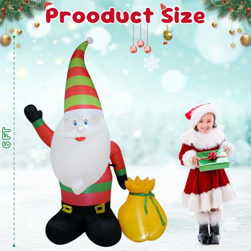 4 FT Christmas Snowman Inflatable with LED Lights Indoor Outdoor Decor E952