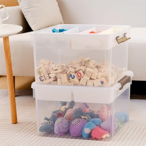 Citylife 17 QT Plastic Storage Box with Removable Tray A71310