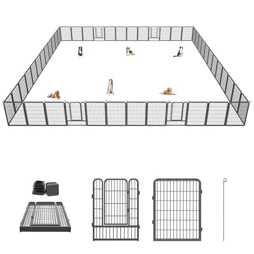 Dog Playpen 32 Inch 10 Panels Outdoor Dog Fence with Lock C803