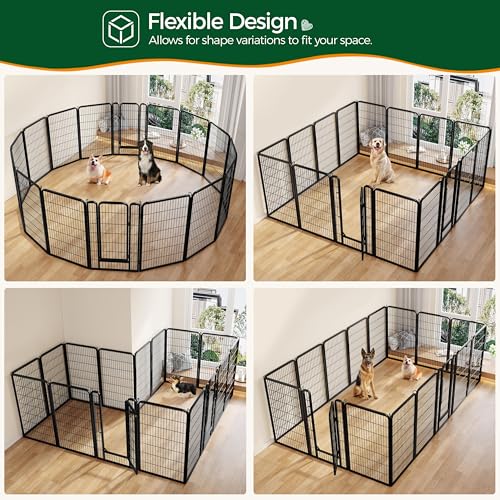 Yaheetech Dog Playpen Outdoor 40 Inch 8 Panels Metal Pet Fence I4784