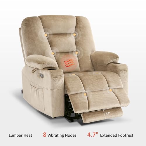 MCombo Small Power Lift Recliner Chair with Massage and Heat, Brown N356790