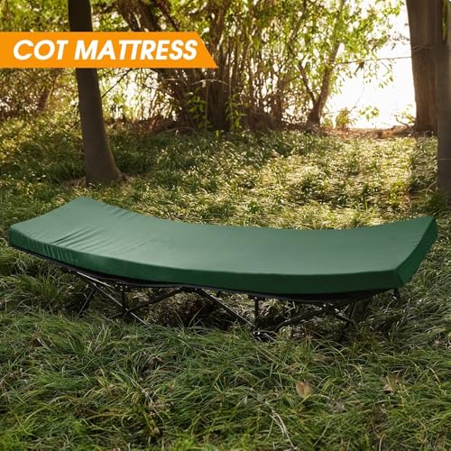 CYMULA Camping Cot Mattress 2in Memory Foam Sleeping Pad for Adults, Portable Roll Up Travel Pad R569502