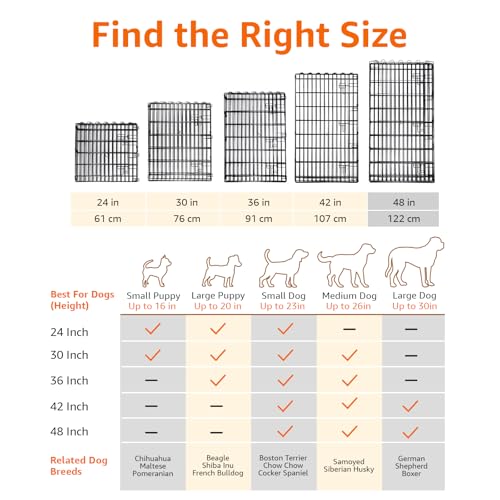 Amazon Basics Foldable Octagonal Metal Dog Playpen, Extra Large, Black G18040