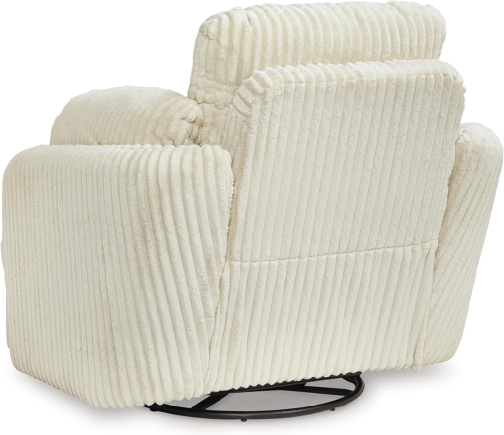 Signature Design by Ashley Tie-Breaker Swivel Glider Recliner, White F344740