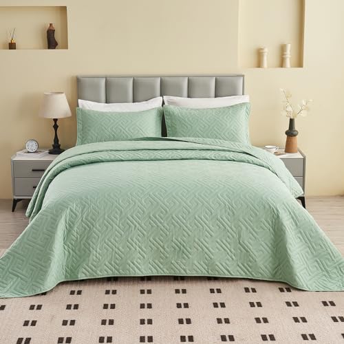 Oversized King Bedspreads 128x120 Quilted Reversible Coverlet Set Blue V6595