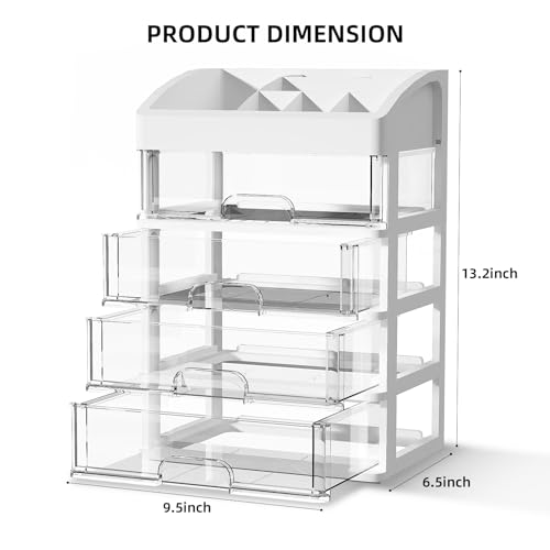 Desk Organizer with 5 Drawers, Plastic Storage Box for Office Supplies G663489