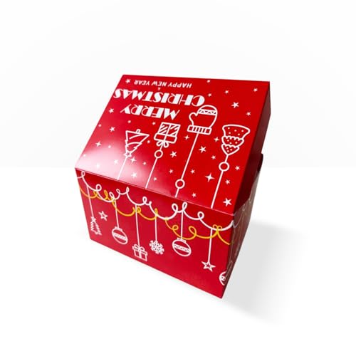 FETTIPOP Merry Christmas Exploding Confetti Gift Box, Pop Up Surprise, Prank Gift Wrapping Idea E58876