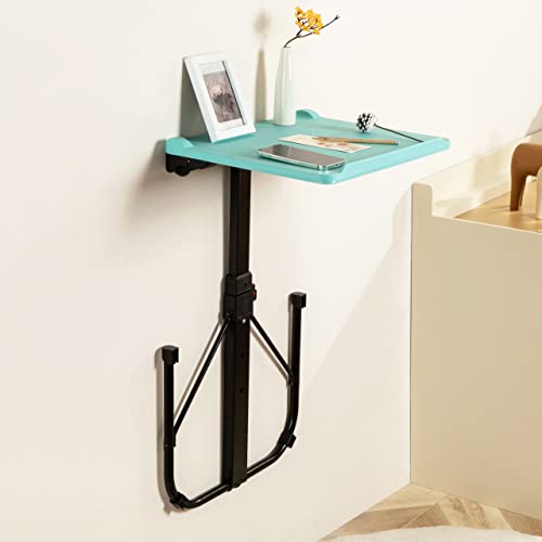 Folding TV Tray Table, Adjustable, Light Blue U87008