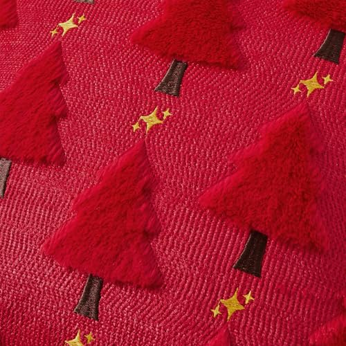UGASA Star Christmas Decorative Pillow Covers 18x18 Inch Set of 2 Dark Green Q9265