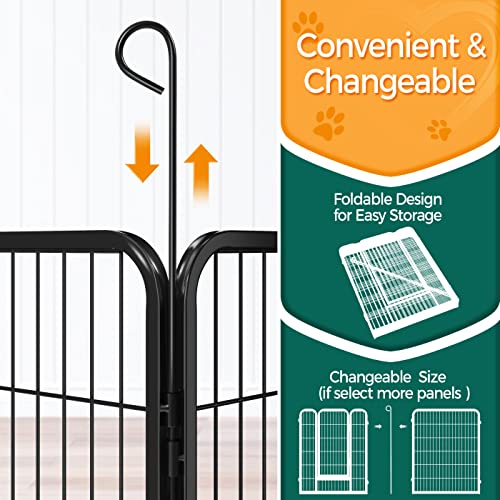 Yaheetech Dog Playpen Outdoor 40 Inch 8 Panels Metal Pet Fence I4784