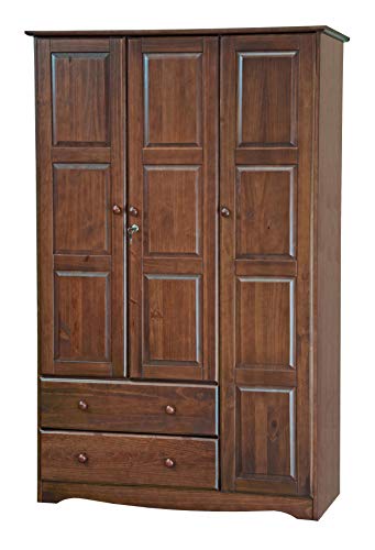 Palace Imports Solid Wood Grand Armoire Wardrobe Closet, Java A359437