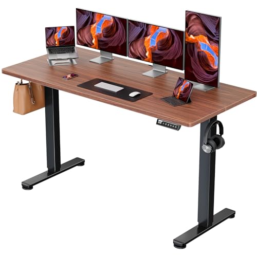 ErGear Height Adjustable Electric Standing Desk 48 x 24 Inches, Walnut S608