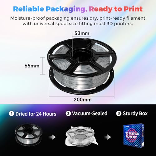 FLASHFORGE Silk PLA Filament 1.75mm, 1kg Spool V8381
