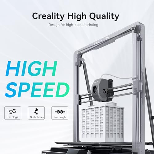 Creality Hyper PLA Filament 1.75mm High Speed 3D Printer Filament, 4 Pack 1kg Spool, Black & White K3786