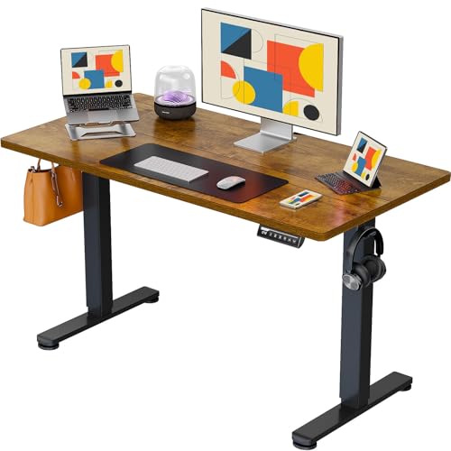 ErGear Height Adjustable Electric Standing Desk 48 x 24 Inches, Walnut S608