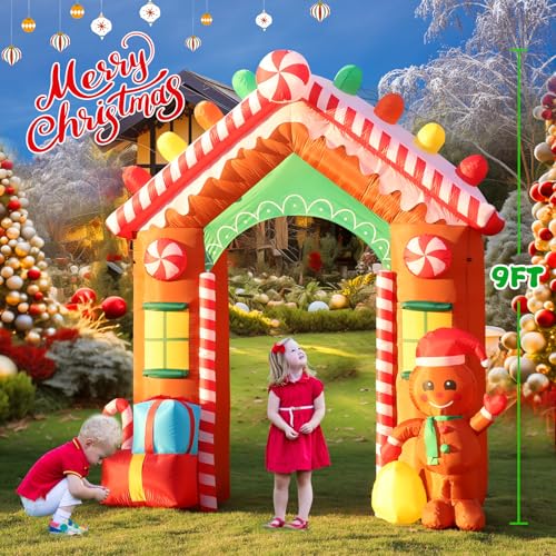 7 FT Christmas Inflatable Santa Claus with LED Lights Indoor Outdoor Decoration F5780