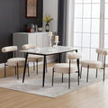 Shunzhi Modern Linen Fabric Dining Chairs Set of 2 Upholstered Dining Room Chairs with Round Seat, Kitchen Chairs Accent Side Chair with Barrel Back/Black Metal Legs for Kitchen/Dining Room, Beige